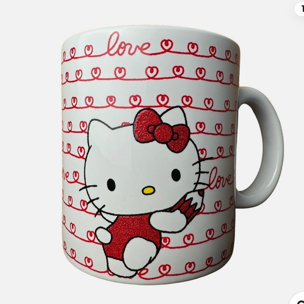 hello kitty Valentine's Day Mug Hearts Print 20 Oz Brand New